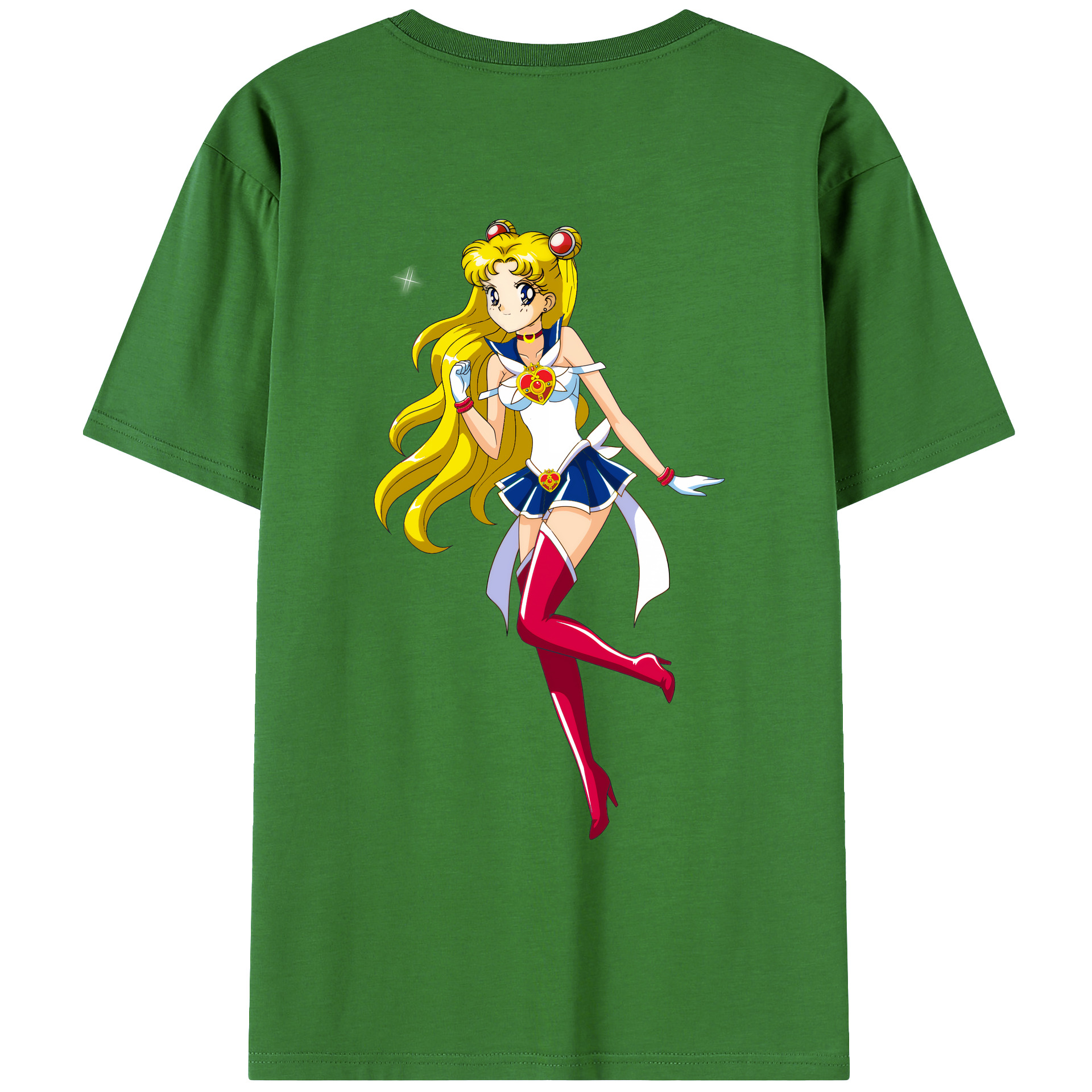 （画像用） 美少女戦士セーラームーン 月野 うさぎ つきの うさぎ Sailor Moon Tsukino Usagi レディース半袖Tシャツ(バックプリント)